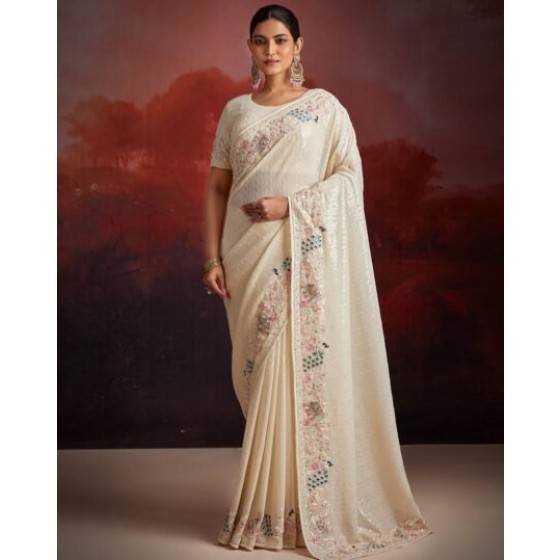 Women Floral Print Saree